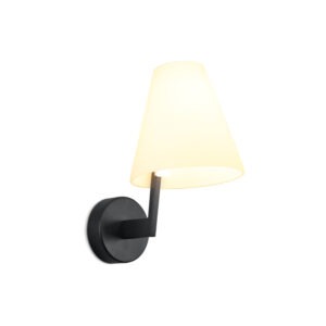 AIRONE WALL LIGHT- BLACK/OPAL