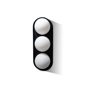 TRE WALL LAMP- BLACK/OPAL